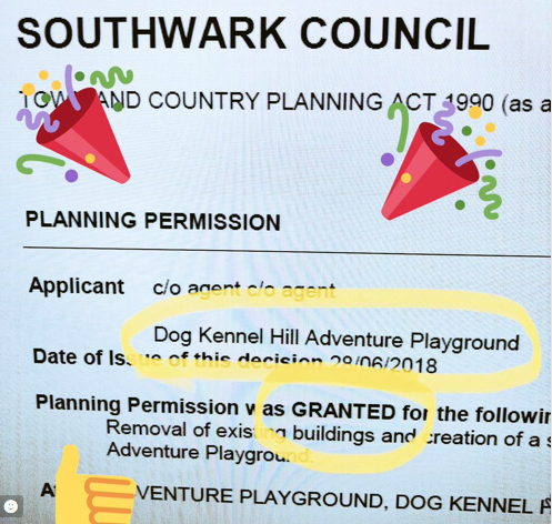 Great news for The Adventure Playground!!